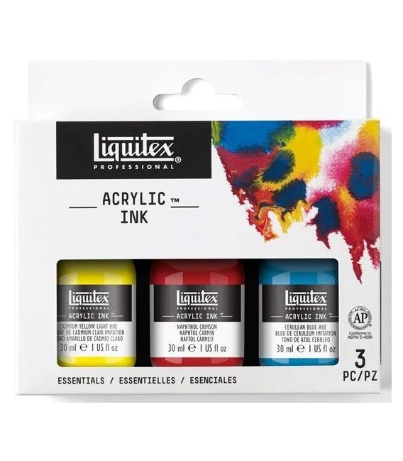 Set Tinta Acrilica Liquitex 3 Colors Essencials 30 ml.