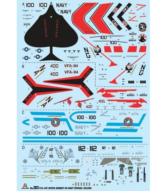 2823 F/A-18F Super Hornet U.S. Navy Special Colors - Italeri Escala 1/48