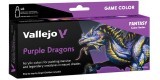 Set Vallejo Game Color 8 u. (18 ml.) Purple Dragons by Angel Giraldez.