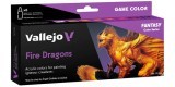 Set Vallejo Game Color 8 u. (18 ml.) Fire Dragons by Angel Giraldez.