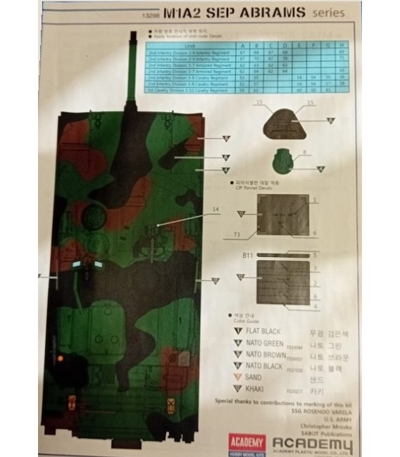 13298 - U.S. Army M1A2 TUSK II Academy Echelle 1/35