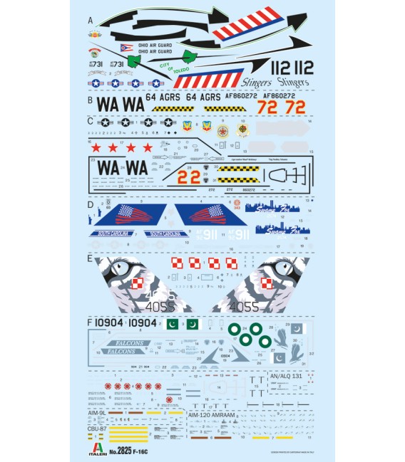 2825 F-16C Fighting Falcon - Italeri 1/48 Scale