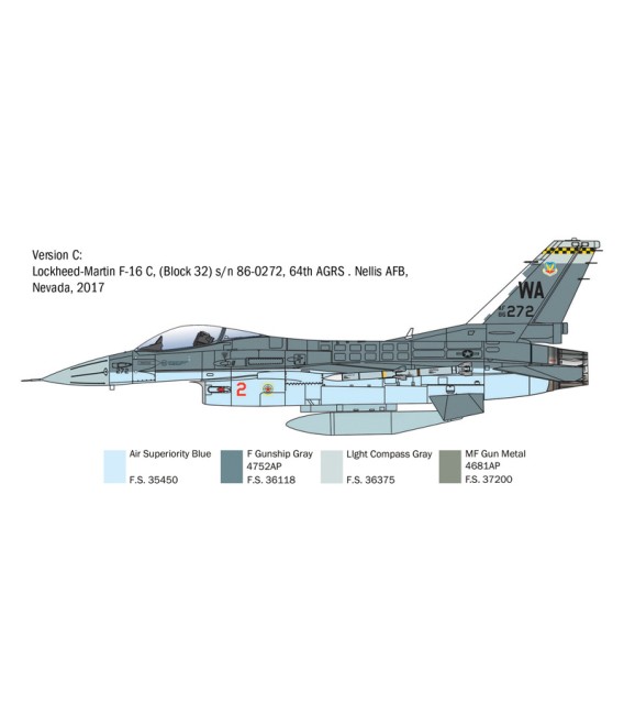 2825 F-16C Fighting Falcon - Italeri Scala 1/48