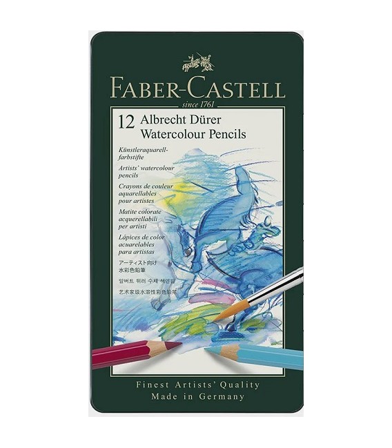 Caixa metall 12 llapis aquarel.lables Albrecht Durer