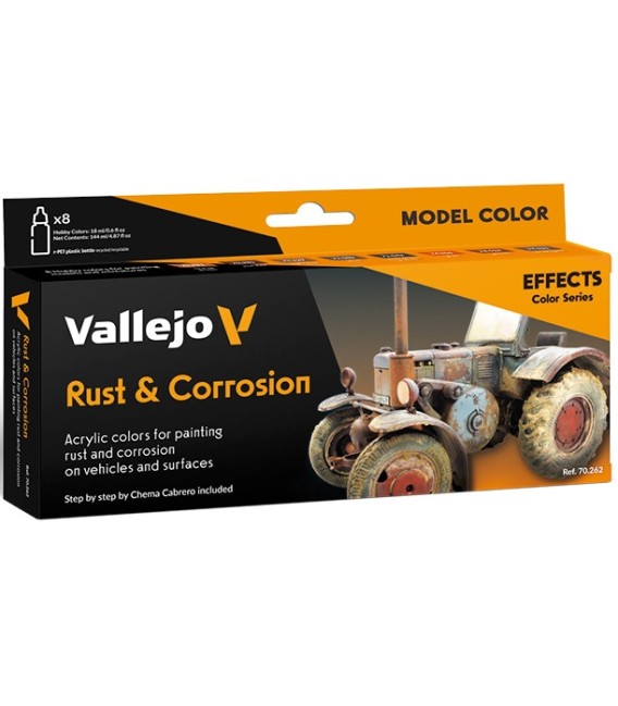 Set Vallejo Model Color 8 u. (18 ml.) Rust & Corrosion
