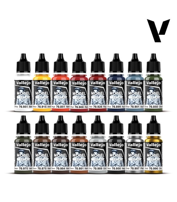 Set Vallejo Model Color 16 u. (18 ml.) Folkestone Basics