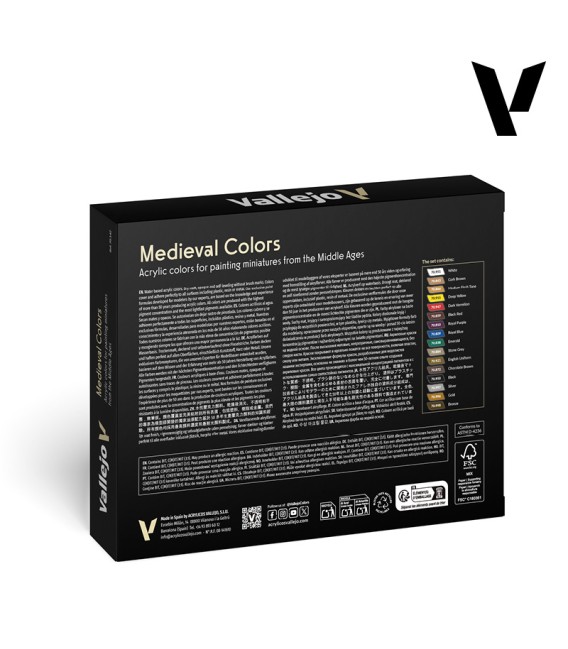 Set Vallejo Model Color 16 u. (18 ml.) Medieval Colors