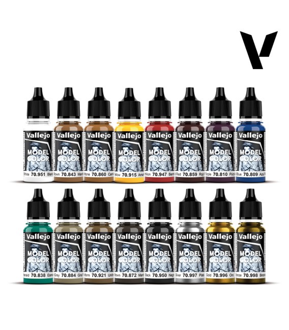 Set Vallejo Model Color 16 u. (18 ml.) Medieval Colors