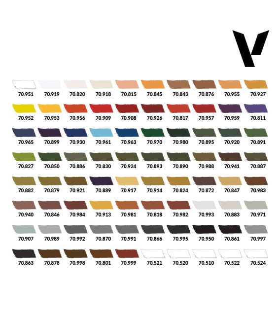 Basic Case Vallejo Model Color 80 x 18 ml.