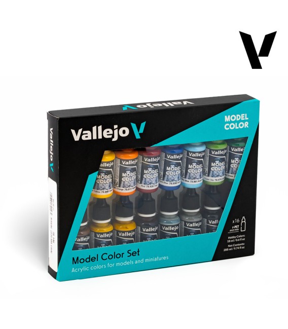 Set Vallejo Model Color 16 u. (18 ml.) Naval (Era Vapor)