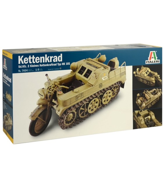 7404 Kettenkrad Sd.Kfz.2 Kleines Kettenkraftrad Typ HK 101  - Italeri Escala 1/9