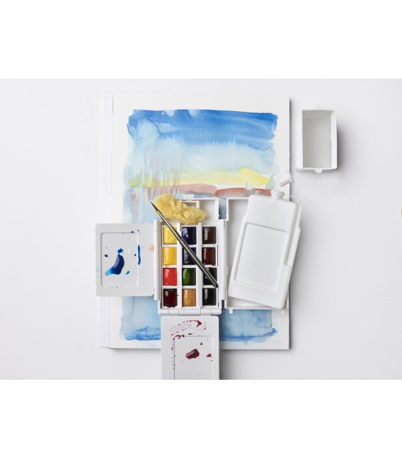 Caixa Aquarel.la plastic Professional caixa de camp 12 pastilles