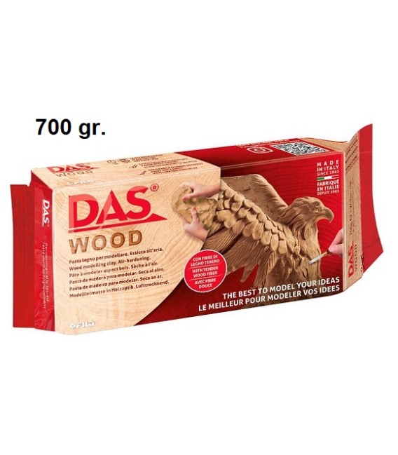 Pasta de Fusta per modelar DAS Wood 700 gr.