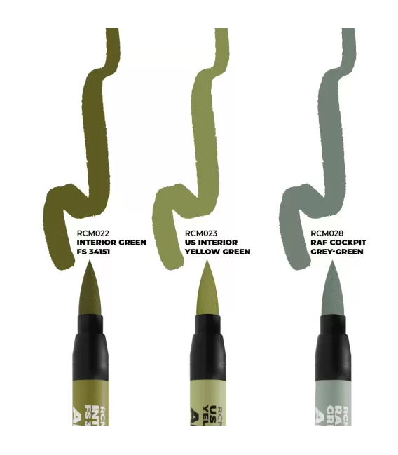 RCM109 Real Colors 3 Markers set - WWII Allied Aircraft Cockpit Colors