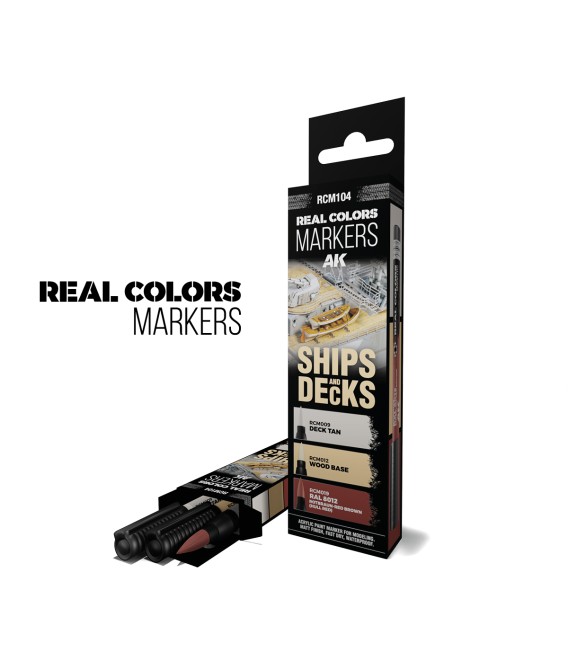 RCM104 Real Colors 3 Markers set -  Ships and decks