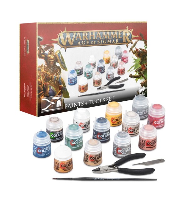 Warhammer - Age of Sigmar - Pinturas + Set de Herramientas