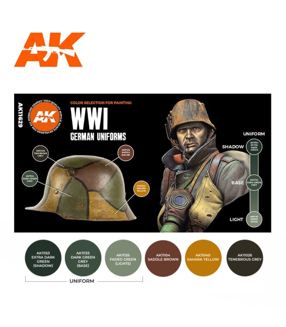AK11629 WWI German Uniforms set 6 u. 17 ml