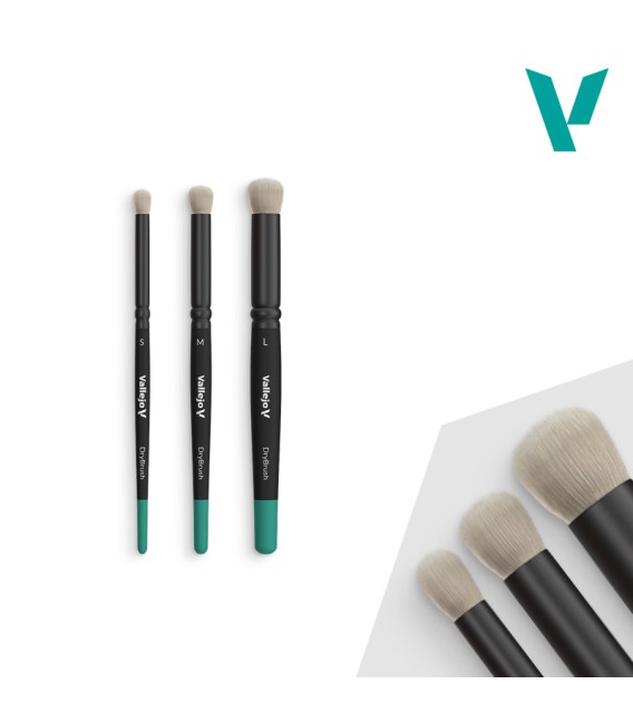 Dry Brush Set 3 pennelli Vallejo S - M - L
