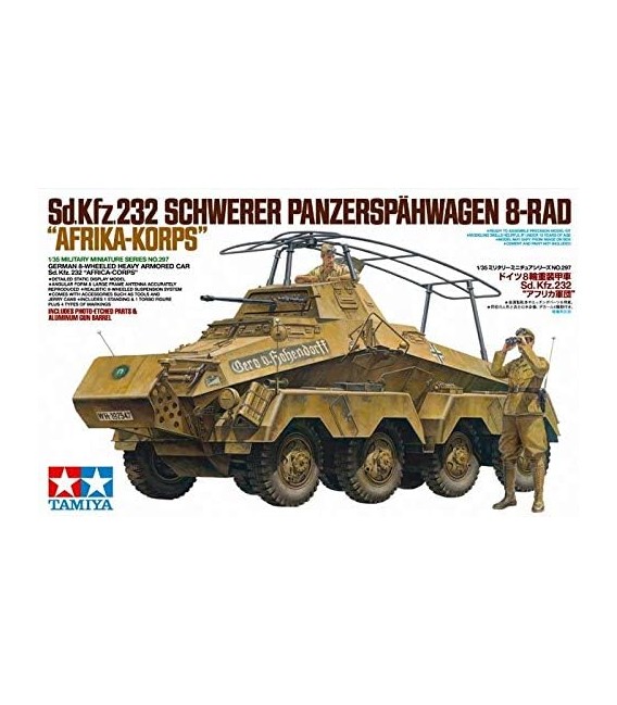 35297 Sd.Kfz.232 Schwerer Panzerspähwagen 8-Rad "Afrika-Korps" Tamiya Escala 1/35