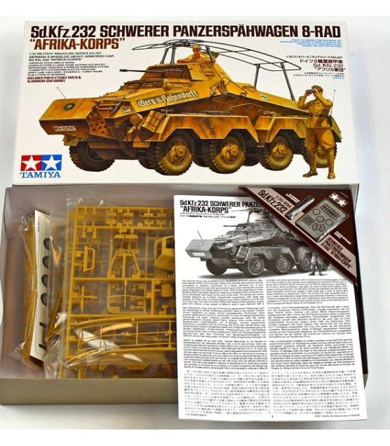 35297 Sd.Kfz.232 Schwerer Panzerspähwagen 8-Rad "Afrika-Korps" Tamiya Escala 1/35