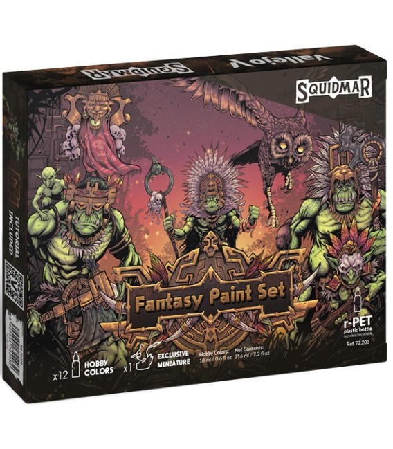 72203 Fantasy Paint Set Squidmar Vallejo Game Color NEW 12 u. (18 ml.)