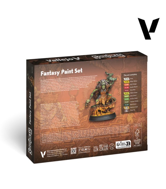 72203 Fantasy Paint Set Squidmar Vallejo Game Color NEW 12 u. (18 ml.)