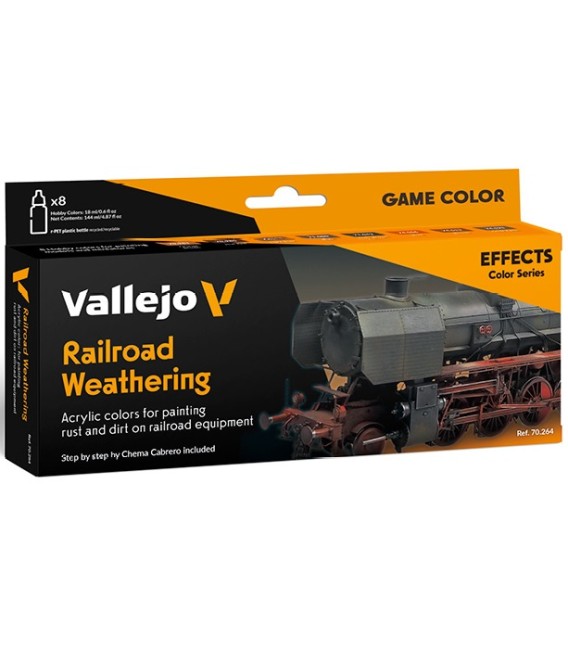 70264 Set Vallejo Model Color 8 u. (18 ml.) Railroad Weathering