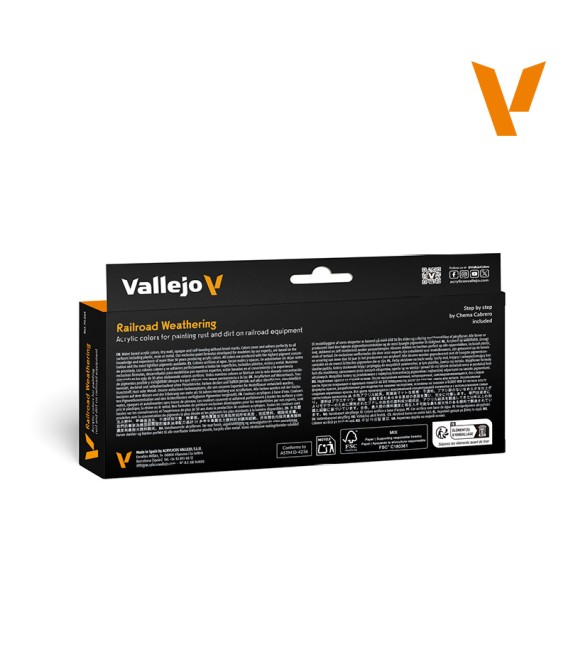 70264 Set Vallejo Model Color 8 u. (18 ml.) Railroad Weathering