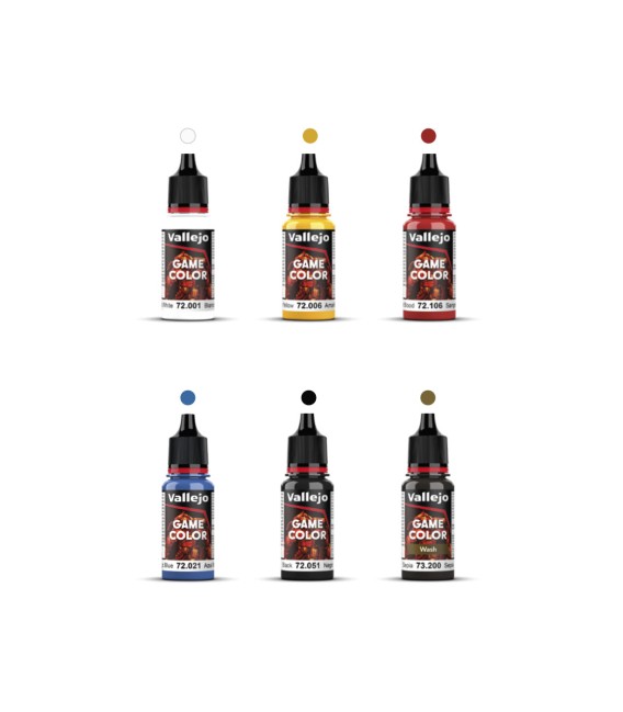 Ultimate Miniature Set Escoda - Vallejo 5 pinceles y 6 colores