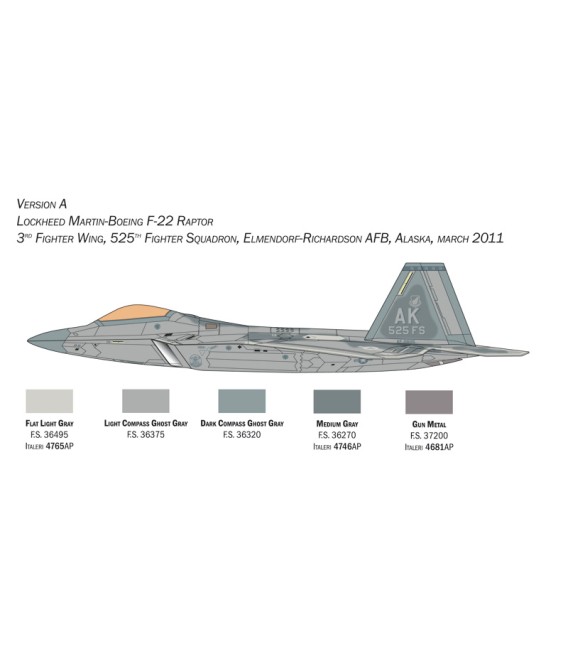 2822 F-22A Raptor  - Italeri Echelle 1/48