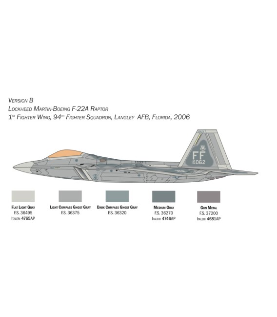 2822 F-22A Raptor - Italeri Escala 1/48