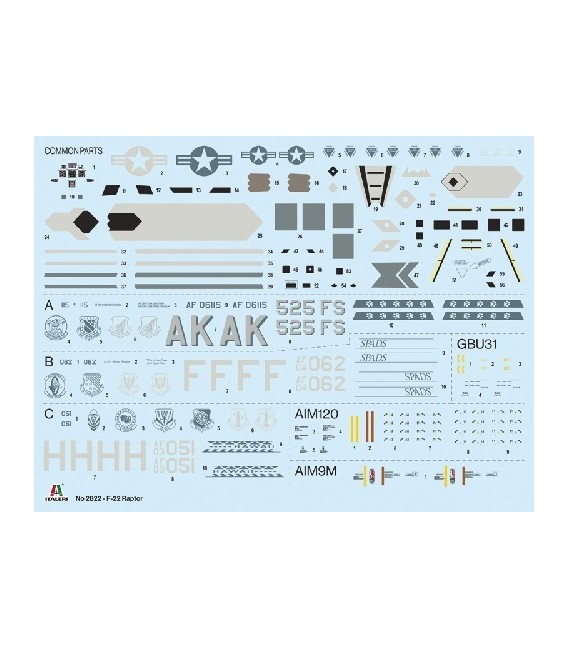 2822 F-22A Raptor  - Italeri Echelle 1/48