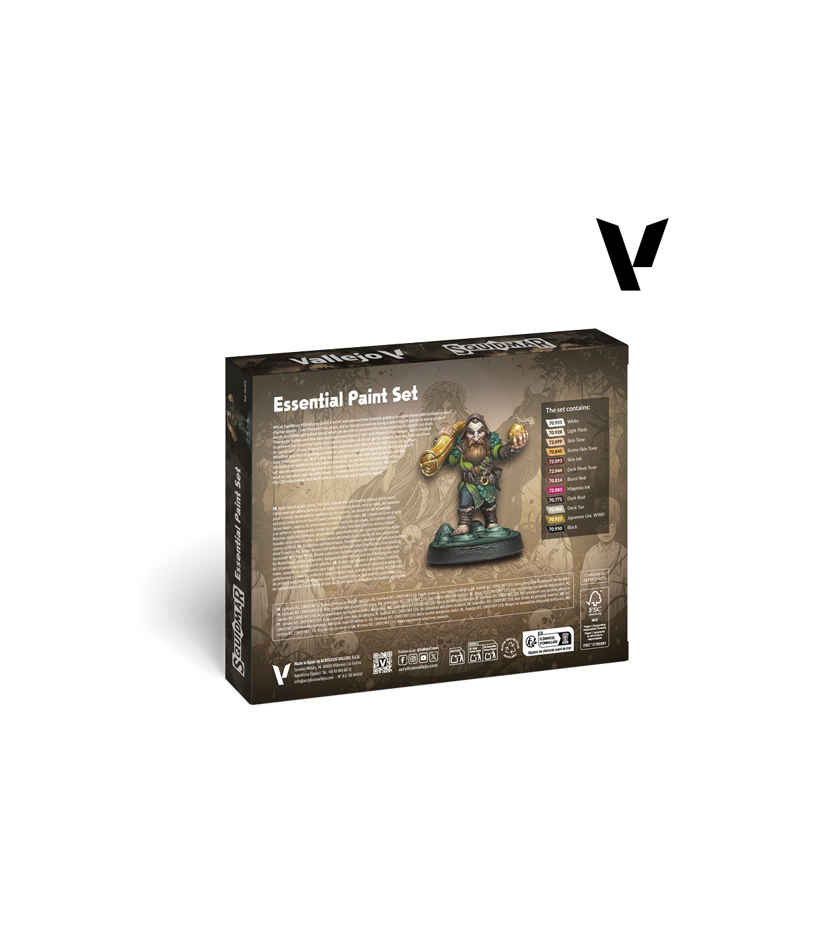 Kit de peinture Essentiel 12x18ml - Squidmar - VALLEJO 72.201 Kit de peinture Essentiel 12x18ml - Squidmar - VALLEJO 72.201