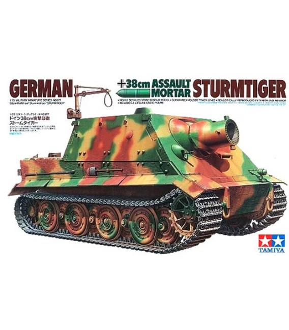 35177 German Sturmtiger Assault Mortar 38cm Tamiya Escala 1/35