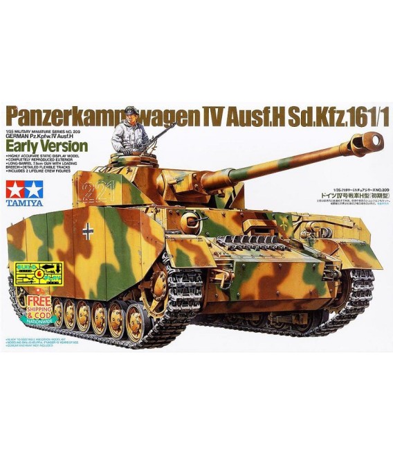 35209 Panzerkampfwagen IV Ausf.H Sd.Kfz.161/1 Early Version Tamiya Escala 1/35