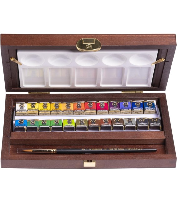 Caja acuarela madera Rembrandt Tradicional 22 pastillas