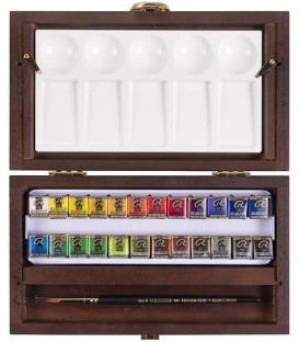Caixa aquarel·la fusta Rembrandt Tradicional 22 pastilles