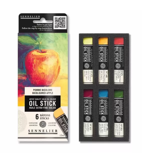 Sennelier Set Pomme Bicolore Oil Stick 6 x 12 ml