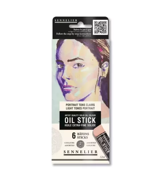 Sennelier Set Portrait Tons Clairs Oil Stick 6 x 12 ml