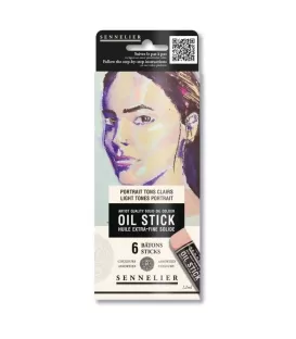 Sennelier Set Portrait Tons Clairs Oil Stick 6 x 12 ml