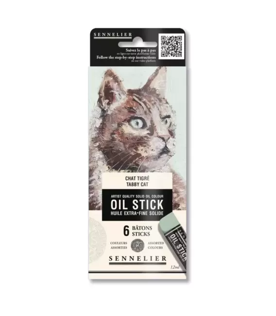 Sennelier Set Chat Tigre Oil Stick 6 x 12 ml