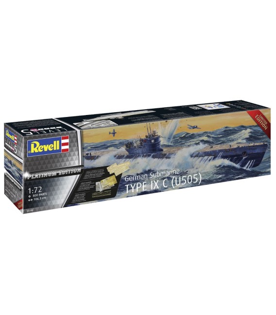 German Submarine Type IX C (U505) - Platinum Edition - Revell Scale 1/72