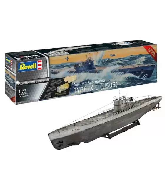 German Submarine Type IX C (U505) - Platinum Edition - Revell Echelle 1/72