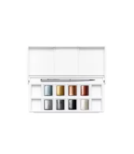 Caja acuarela plastico Cotman Metallic 8 pastillas