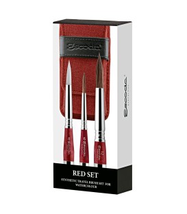 Set de 3 pinzells de viatge Escoda 1270 Red Set