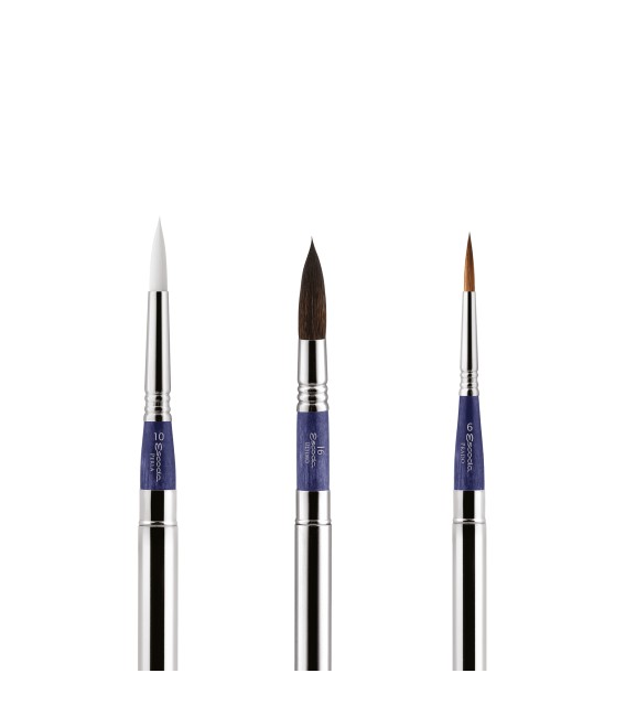 3 Travel brushes Set Escoda 1271 Blue Set