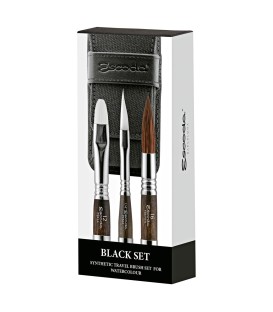 Set de 3 pinzells de viatge Escoda 1272 Black Set