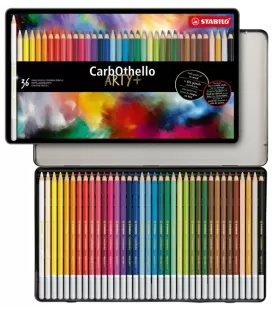 c) Boite metal 36 crayons Pastel STABILO CarbOthello