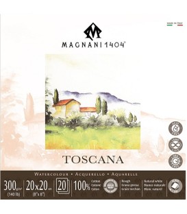 Watercolor Bloc Magnani 1404 Toscana 20s 300g Rough 20x20 cm.