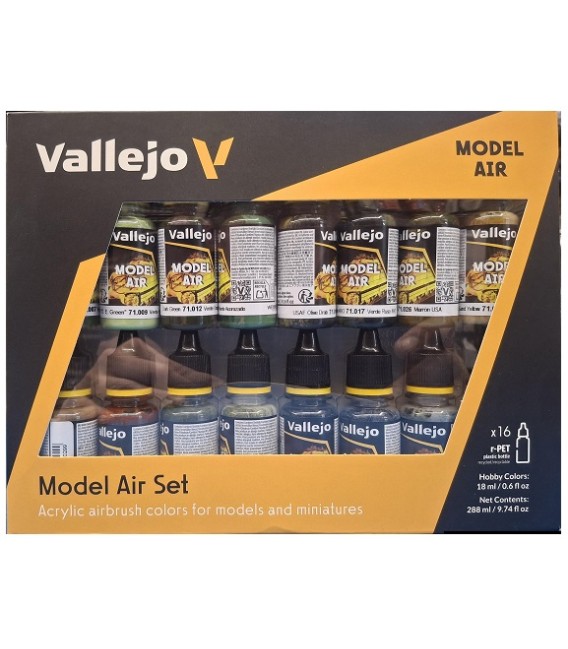 Set Vallejo Model Air Allied Forces WWII 16 u. (18 ml.)